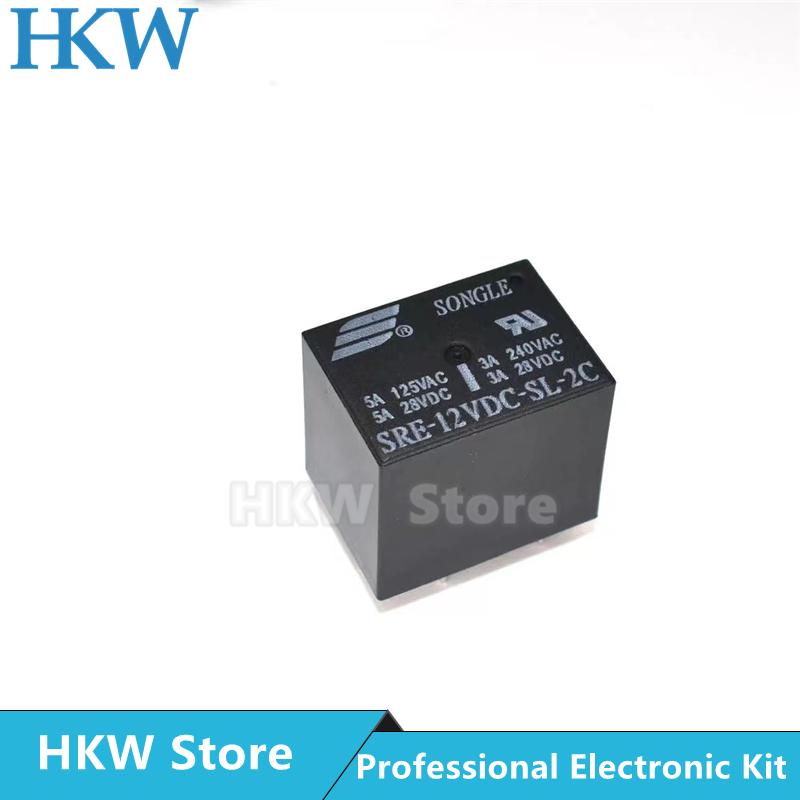 5 шт. Реле SRE-05VDC-SL-2C SRE-12VDC-SL-2C SRE-24VDC-SL-2C 5В 12В 24В 3А 240В AC 8-контактные Реле Relais Relays 5
