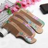 Painted Flower Peach Wood Healthy Scalp Comb Hair Massage Anti-Static Care Tool