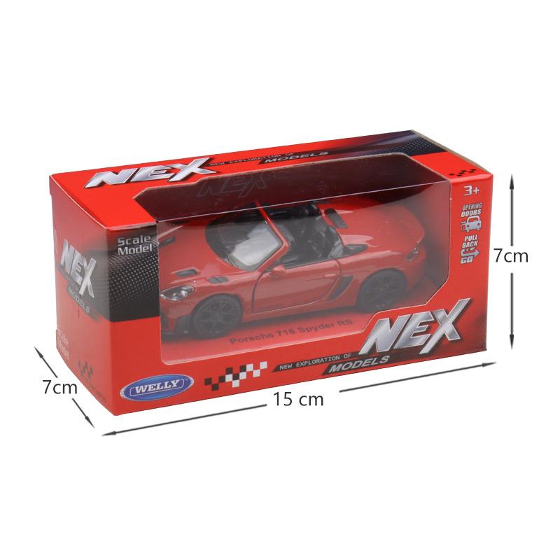 Welly 1/36 Porsche 718 Spyder RS Сплав Спортивный Автомобиль Модель Металлическая Литье под Давлением Гоночный Транспортное Средство Модель Автомобиля Симуляция Коллекция Игрушка для Детей Подарок