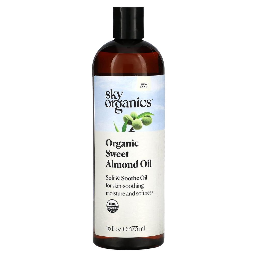 Sky Organics Organic Sweet Almond Oil, 16 Fl Oz (473 Ml)