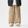 Men Corduroy Casual Fleece Pants Winter Men Cotton-Padded Trousers Man Thick Warm Wide Leg Straight Pants Male Leisure Pants