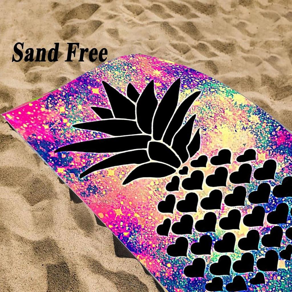Pineapple arts Beach Towel for Family stuffs friends Gifts Quick-Dry Sand free For Bath Yoga Tourism Beach GYM Camping Swimming