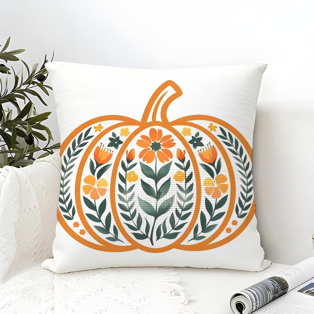Simple Farm Crop Flower Print Pillow Case Cotton Linen Fabric Square Zipper Pillowcase Home Decorative Living Room