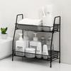 2 Tiers Metal Kitchen Storage Rack Spices Bottle Jar Organizer Shelf Under Sink Cabinet Storage Drawer Bathroom Accessories Rack