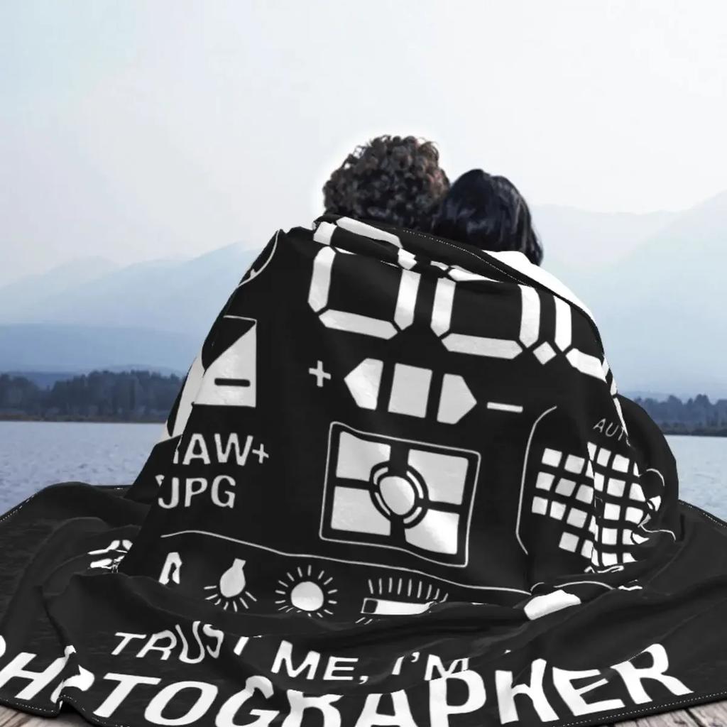 Фотограф Камера Вязаное Одеяло Подарок для Фотографа Подарок Плед из Флиса Декор для Дивана Дома Легкое Покрывало