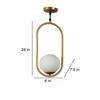 Milky Glass Linear Thali Metal and Glass Hanging Light Pendant Light for Ceiling To Decor 71.12 Cm