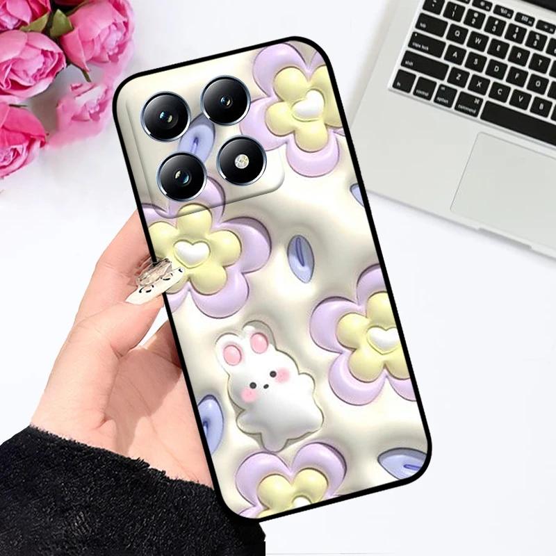 Мультяшный чехол для Xiaomi 14 14T Pro Модный печатный защитный чехол для телефона для Xiaomi Mi 14T 14 15 Мягкий ТПУ Силиконовый Funda Бампер