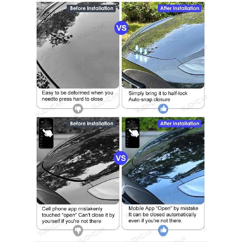 Front Trunk Electric Suction Lock for Tesla Frunk Soft Closing Model Y / Y Juniper / YL / X / S/ 3 Highland Frunk Auto Closer