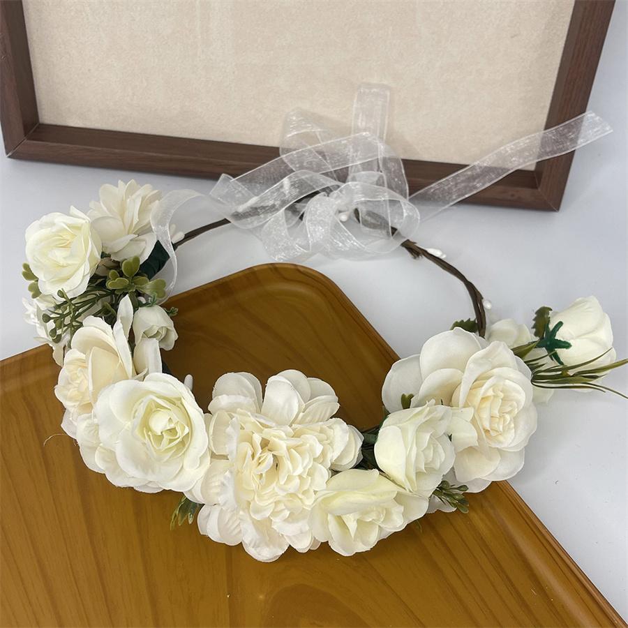 New Fashion Women's Flower Crown Girl Flower Headband Headdress Bohemian Festival Wedding Hair Garland Photo Props Headdress