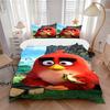 Набор постельного белья с принтом Angry Bird, 3 предмета, пододеяльник с 2 наволочками, домашний подарок на день рождения