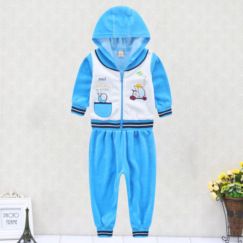 Детская одежда для младенцев для маленьких девочек и мальчиков, бархатный комплект на молнии на зиму и весну, детская одежда с длинными рукавами