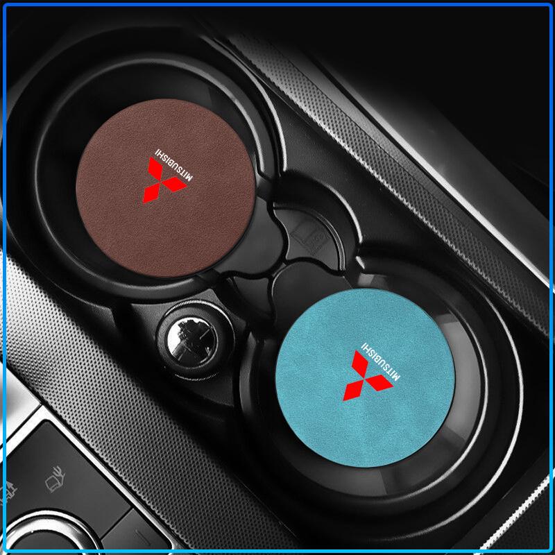 Car Nice Non-slip Water Coasters Insulation Pad Decorative Water Coaster sticker For Mitsubishi Lancer Lancer ASX Outlander 2 3 Pajero exzos Pajero 4