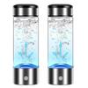 400-450ML 2 Pcs Water Cup Transparent USB Rechargeable Rapid Electrolysis Hydrogen-rich Hydrogen Water Bottle Water Ionizer Machine Hydrogen