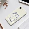 For iPhone 16e Case Simple Bear Pattern Printing Straight Edge TPU Phone Back Cover