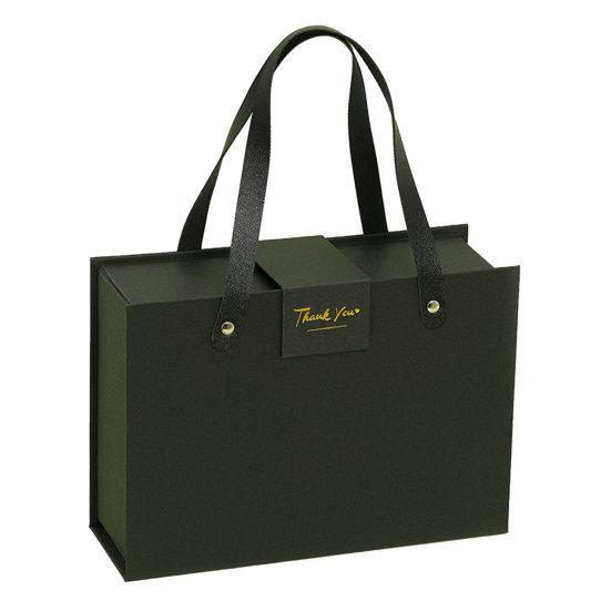 Flap Folding Box Hidden Magnetic Closure with Durable Handle Rectangular Handheld Tanabata Gift Box