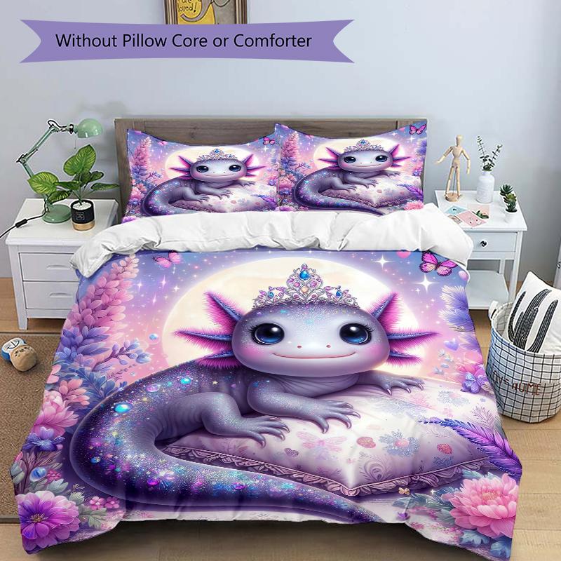 3Pcs Fairy Tale Axolotl Dreams Bedding Set Quilt Cover Pillowcase Home Christmas Xmas Halloween Gift 1 Duvet Cover 2 Pillowcase Em92855
