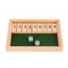 2-4 Player Wooden Math Flaps & Dice Board Box Game Cognitive Thinking Ability Wood Shut-The-Box Instructions Deluxe Adults Kids