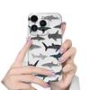 Прозрачный чехол для телефона с акулой для iPhone 16E/15/14/13/12 Pro Max/11/7 Мягкий чехол