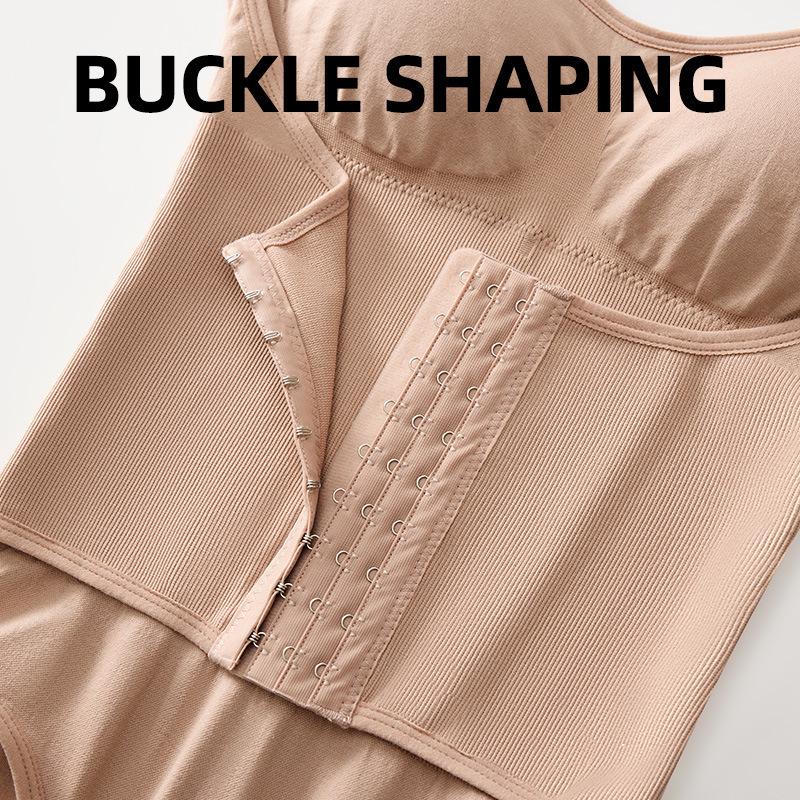 Боди с бретелями для коррекции фигуры с подкладками для груди - Поддержка груди, Контроль живота, Подтяжка бедер, Двубортное, Треугольная ластовица с открытым промежностью.