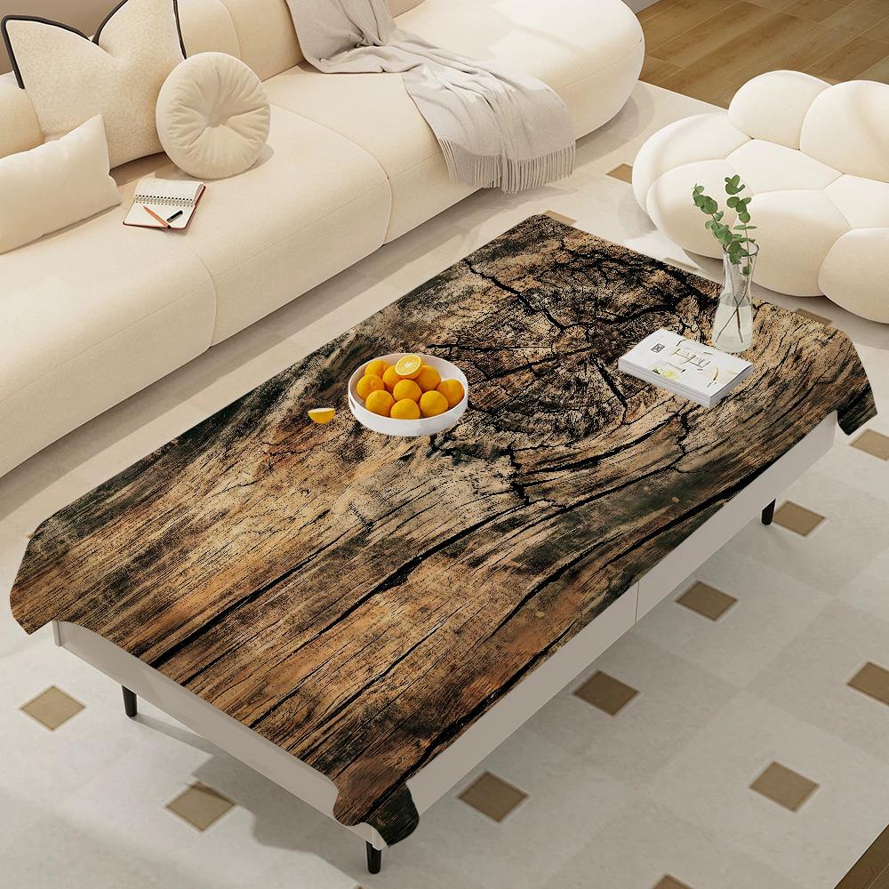 Красивые Деревянные Прямоугольные Скатерти Моющиеся Свадебная Вечеринка Кухня Обеденная Гостиная Украшение на День Рождения Стол