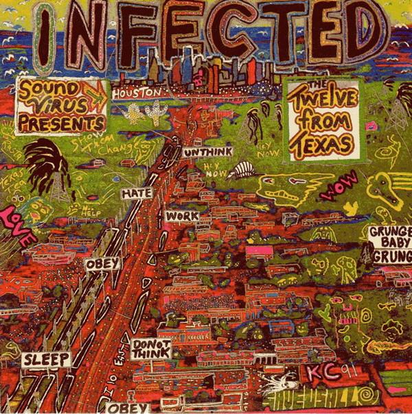 CD РАЗНЫЕ ИСПОЛНИТЕЛИ - Infected - The Twelve From Texas SV001 Sound Virus Rec 1992 США Рок Б/У