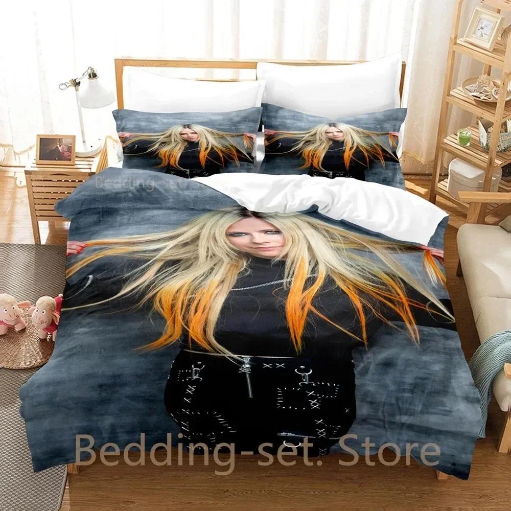 Постельное белье Avril Lavigne Односпальное Полуторное Двуспальное Queen King Размер Комплект для спальни Взрослый Пододеяльник Комплекты Постельное белье с индивидуальным дизайном