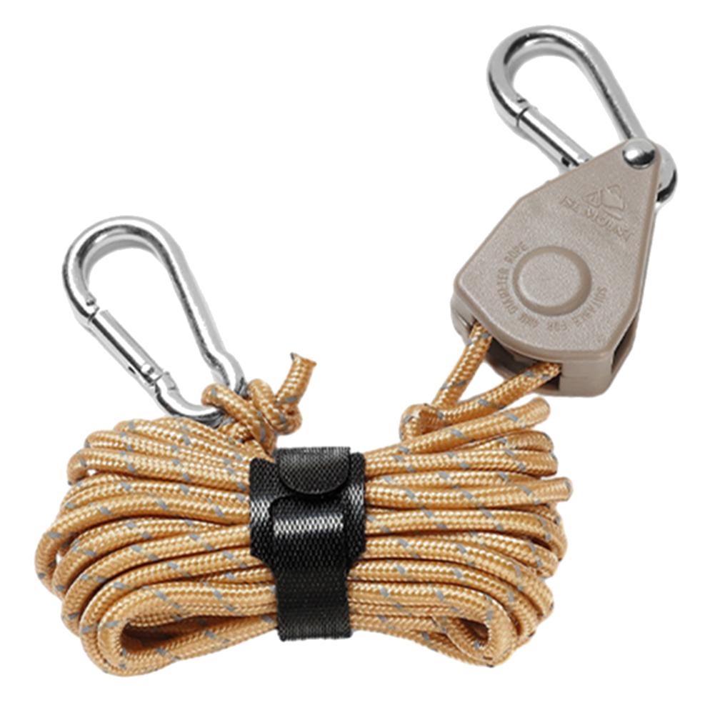 4M Кемпинговая палатка Крепежная веревка Регулируемый парашютный нейлоновый шнур Тентовый трос Трещотка Вешалка Блок Крюк Стяжной ремень