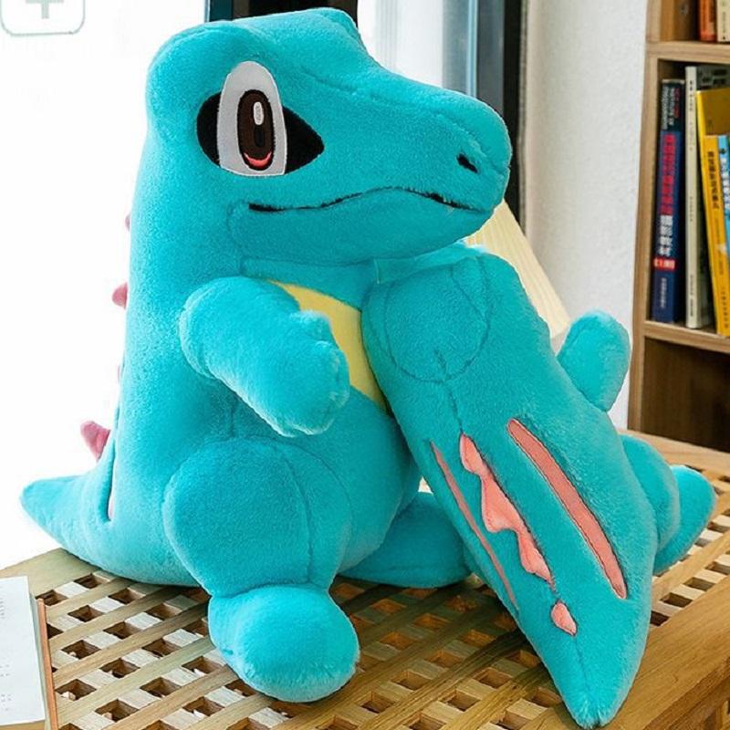 30-80cm Cute Blue Crocodile Plush Toy Doll Pillow Soft Stuffed Animal Comfort Gift For Kids Birthday