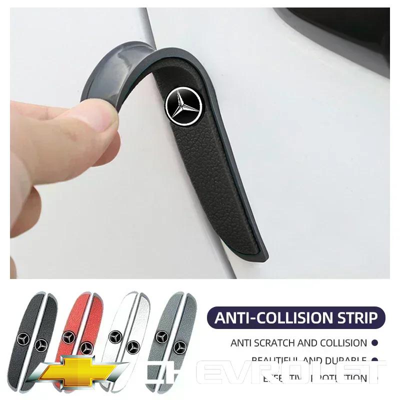4PCS Car Door Scratch Protector Stickers Bumper Anti-collision Strip For Mercedes Benz AMG W204 W203 W211 W212 W213 W205 W201 FYZAB1