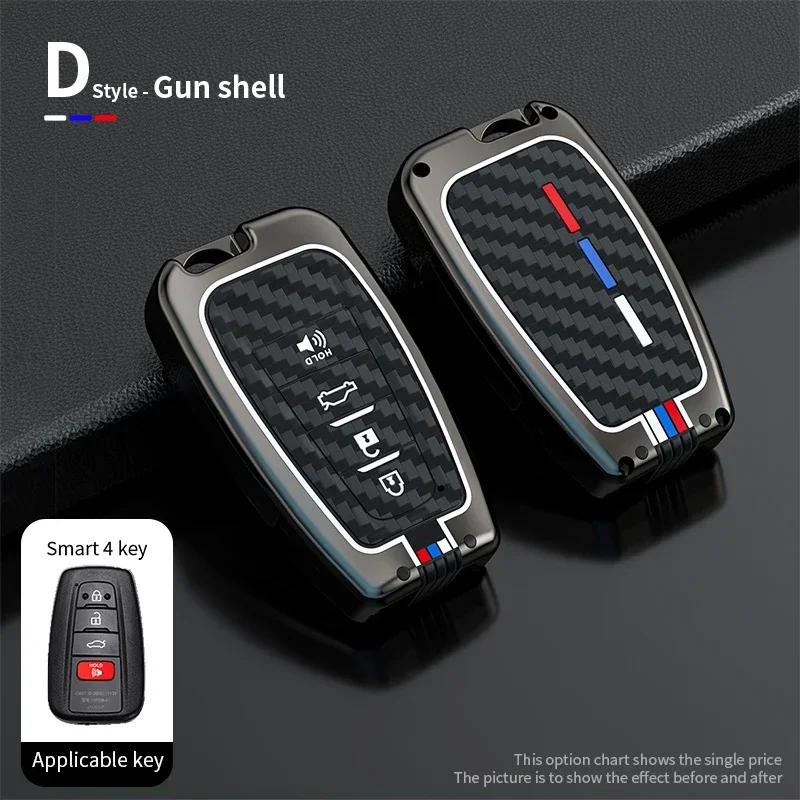 Zinc Alloy Smart Car Key Cover Car Key Case For Toyota CHR C-HR Prado WJSH7 Camry Avalon Prius Corolla RAV4 Avalon Car Accessories