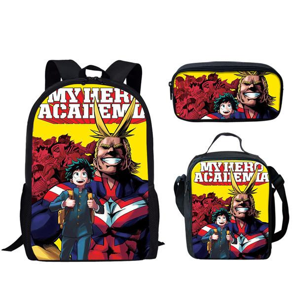 Набор рюкзаков My Hero Academia большой вместимости для повседневного использования и школьных принадлежностей