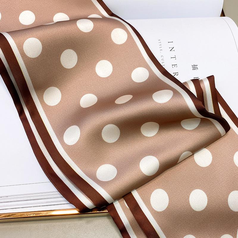 Fashion Point Silk Scarf Female Imitation Silk Spring and Summer Scarf Hair Band Decoration