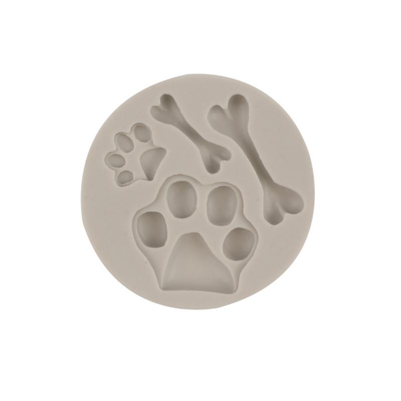 1~10 шт. Формы для выпечки Кость Собачья лапа Силиконовая форма Инструменты для украшения торта Форма для печенья Кондитерский аксессуар Кухонные принадлежности