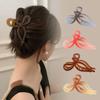 Gradient Temperament Hair Claw for Women Female Shark Clip Sweet Bow Hair Grabber Back Head Hair Clip Korean Styling Accessories