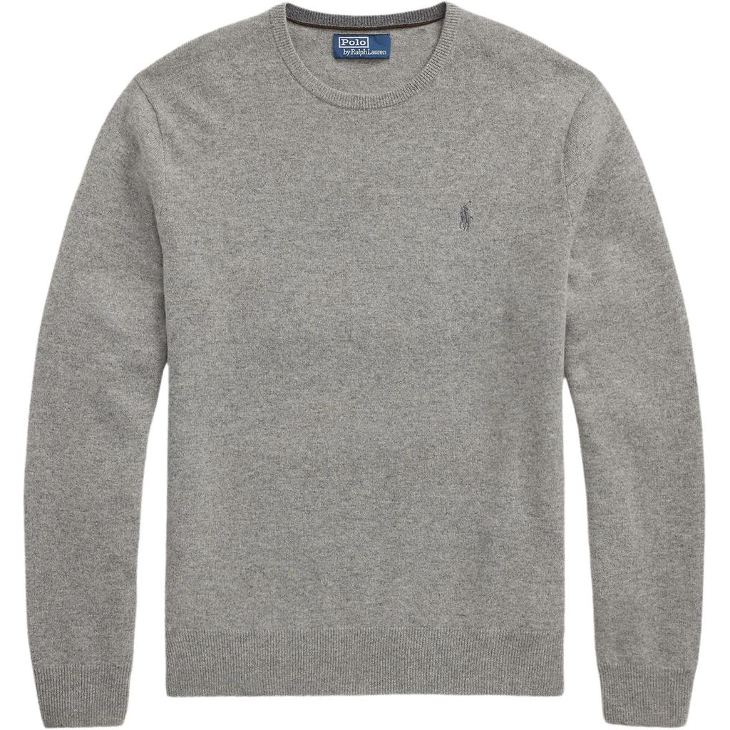 Polo Ralph Lauren FW25 Свитер мужской с круглым вырезом, рубчатый, с вышитым логотипом 710974148-002