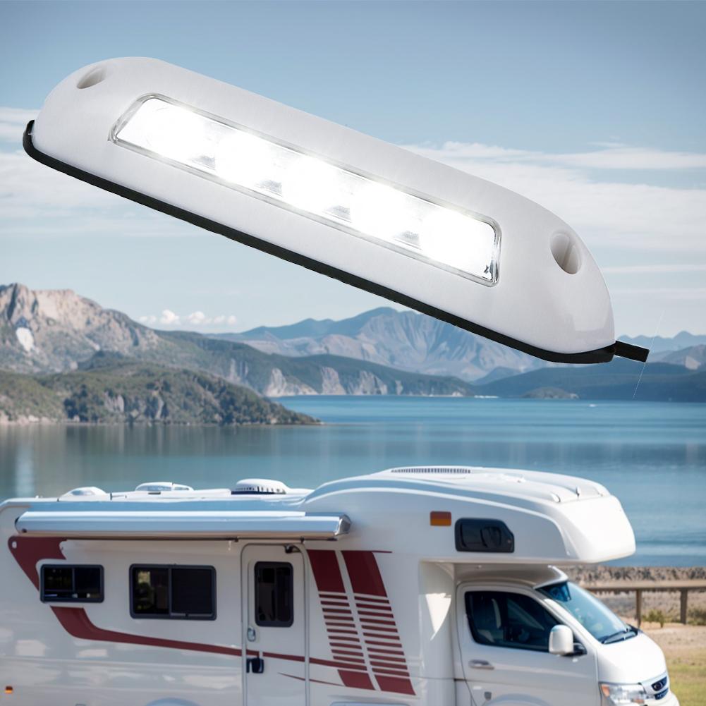 12V RV Van Camper Exterior Lamp 8W Motorhome Caravan Interior Wall Lamps 6000K Waterproof Awning Lights Universal RV Accessories