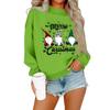Women's Casual Fashion Round Neck Long Sleeve Christmas Printed Sweatshirt