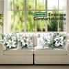 4 Pcs Lilies And Butterflies Single-Sided Printed Pillowcase Cushion Cover,Suitable For Living Room,Bedroom,Car Decoration