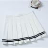 Pleated Skirt for Female Students Short Skirt Summer Autumn and Winter New Elastic Waist Pull Striped Skirt Literary Big Hem Skirt Skirt Skirt