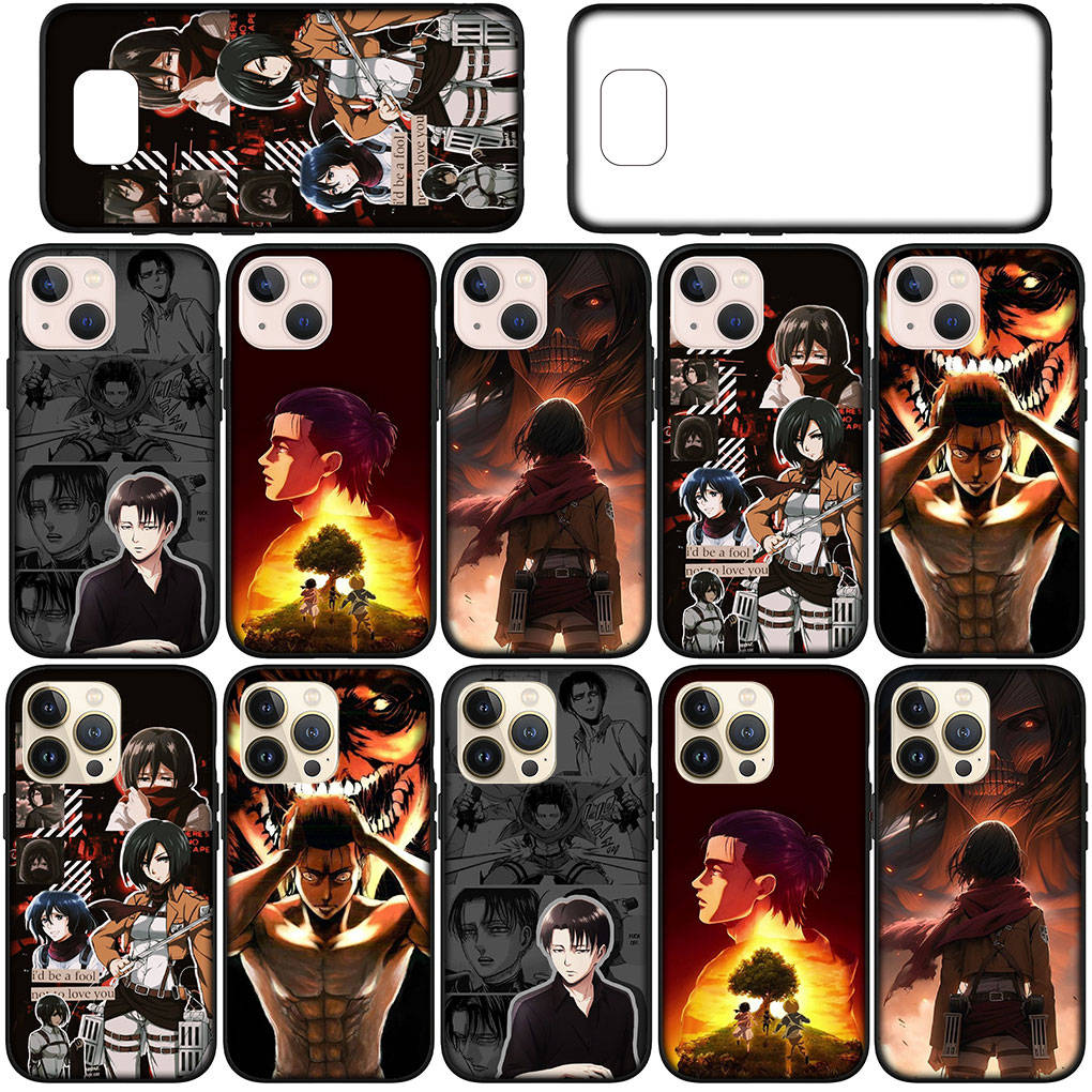 Чехол для iPhone 16 15 Xiaomi Redmi Note 14 13 12 11 Pro Max X 8 16e Samsung Galaxy S25 S24 S23 Moto OPPO Huawei Аниме Атака титанов Levi Чехол для телефона