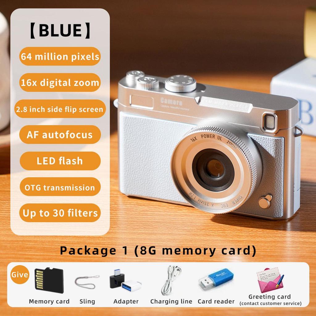 For Cross-Border 4K HD Flip Screen Retro Digital Camera with Phone Transfer Capability