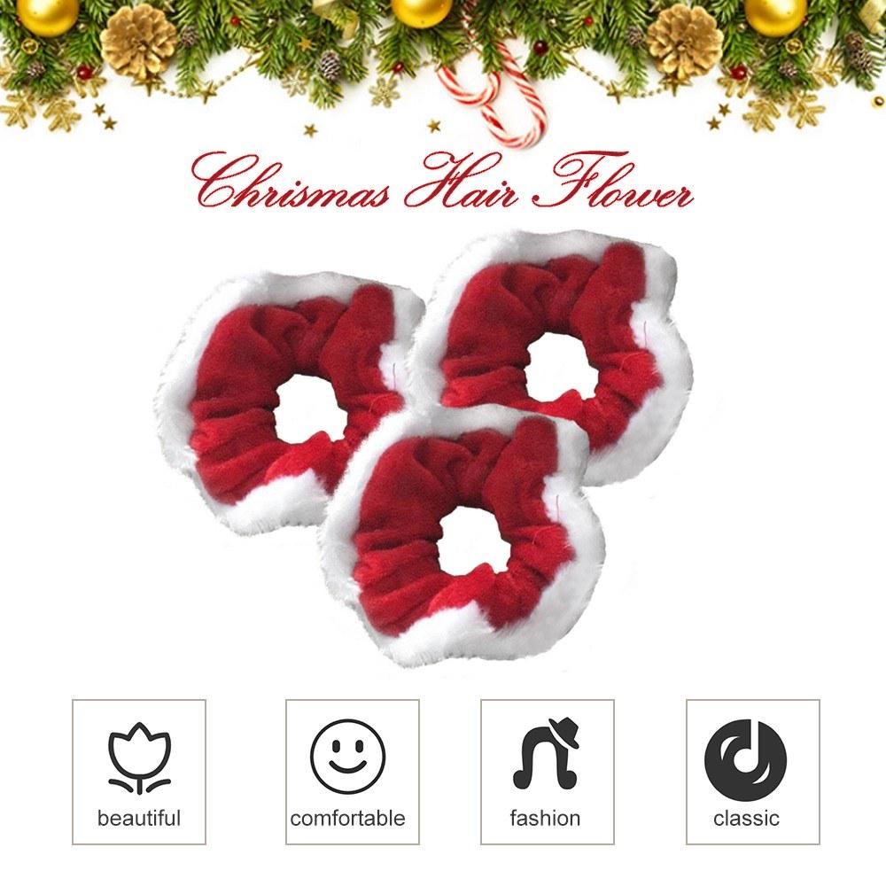 Рождественская резинка для волос, эластичная повязка для волос, резинка для волос, держатель для хвостика для девочек и женщин