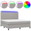 VidaXL Slatted Bed Base with Mattress and LED, Upholstered Bed, Double Bed, Adult Bedroom Interior Bed, 3134885
