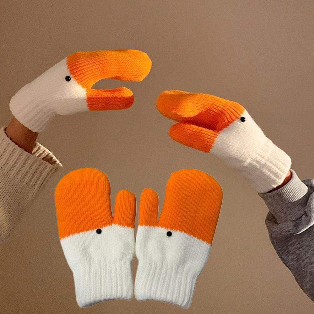 Женские перчатки с утолщенным флисом для сохранения тепла, перчатки с разделенными пальцами для пары студентов