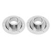 2PCS RV Table Base Cr Plated Aluminium Slick Surfaces 6 Holes Table Floor Mounting Base Plate