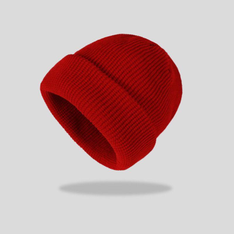 Casual And Trendy Plain Knit Beanie Hat Perfect For Outdoor Winter Work