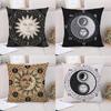 Sun and Moon Decorative Pillowcase Living Room Office Home Pillowcase Car Ornaments