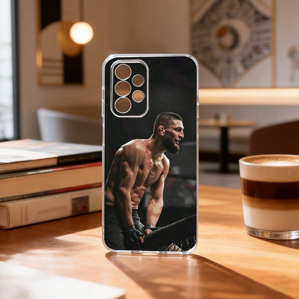 Чехол для телефона с изображением орла K-Khamzat Chimaev для Samsung S25,S24,S21,S22,S23,S30,Ultra,S20,Plus,Fe Прозрачная крышка