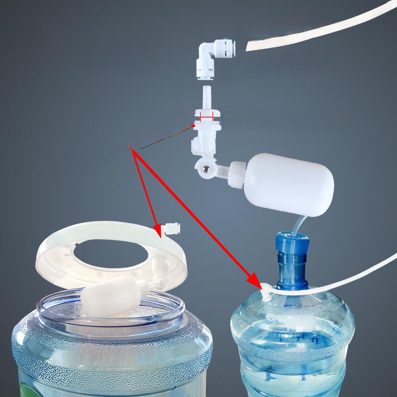 Регулятор уровня воды с механическим поплавковым клапаном для очистки питьевой воды в баках и ведрах.