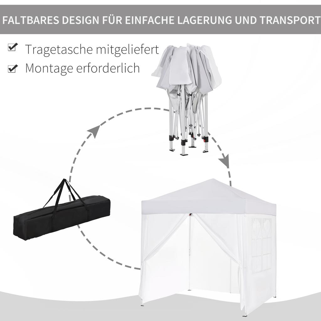 Pop Up Gazebo Canopy, size (2 x2m)-White